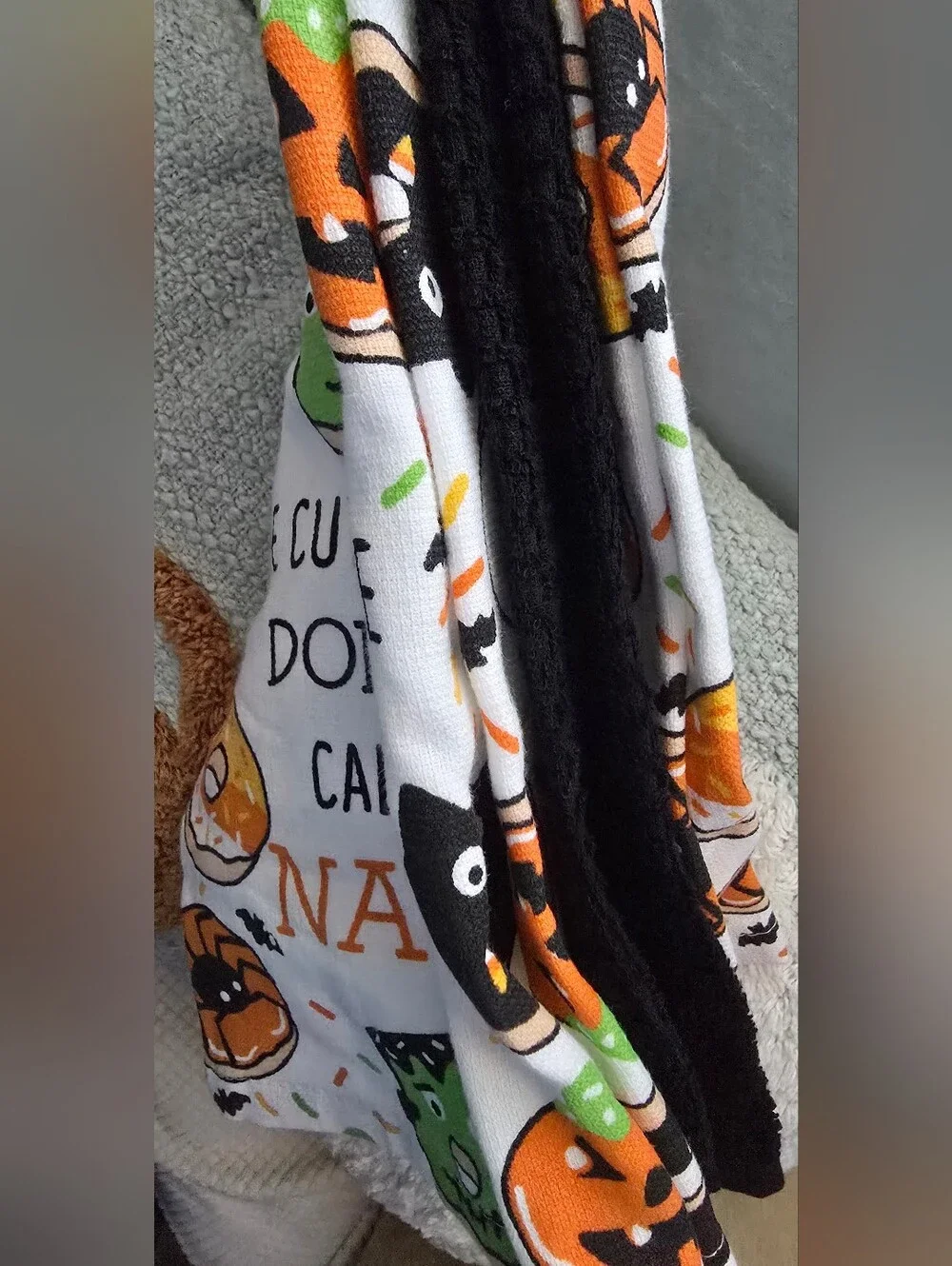 Debora Connolly Kitchen Towel Donut Halloween 3 Pc